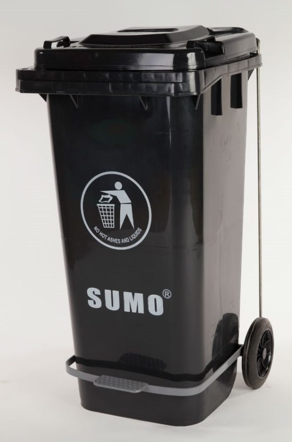 120LT GREY PLASTIC GARBAGE BIN 48x55x93(cm) 120LT GREY PLASTIC GARBAGE BIN 48x55x93(cm) - Image 1